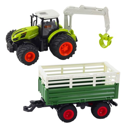 Traktor Rolniczy Z Przyczepą I Chwytakiem Zdalnie Sterowany RC 2.4G LEAN Toys Traktor Rolniczy Z Przyczepą I Chwytakiem Zdalnie Sterowany RC 2.4G LEAN Toys