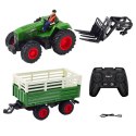 Traktor Rolniczy Z Przyczepą i Widłami Zdalnie Sterowany RC 2.4G LEAN Toys