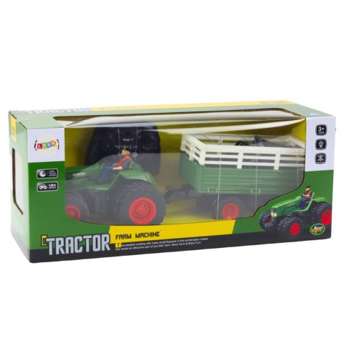 Traktor Rolniczy Z Przyczepą i Widłami Zdalnie Sterowany RC 2.4G LEAN Toys Traktor Rolniczy Z Przyczepą i Widłami Zdalnie Sterowany RC 2.4G LEAN Toys