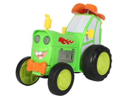 Zdalnie Sterowany Skaczący Traktor R/C Zielony LEAN Toys Zdalnie Sterowany Skaczący Traktor R/C Zielony LEAN Toys