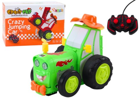Zdalnie Sterowany Skaczący Traktor R/C Zielony LEAN Toys Zdalnie Sterowany Skaczący Traktor R/C Zielony LEAN Toys