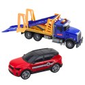 Zestaw Ciężarówka Laweta Transporter Samochód Światła Dźwięki LEAN Toys