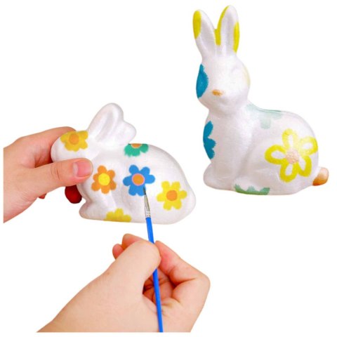 Zestaw Do Malowania Styropianowych Ozdób 4 Zające 2 Jajka Farby LEAN TOYS Zestaw Do Malowania Styropianowych Ozdób 4 Zające 2 Jajka Farby LEAN TOYS