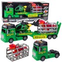 Zestaw Ratowniczy Ciężarówka Helikopter Samochód Dinozaur Światła Dźwięki LEAN Toys