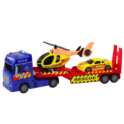 Zestaw Ratowniczy Ciężarówka Helikopter Samochód Światła Dźwięki LEAN Toys Zestaw Ratowniczy Ciężarówka Helikopter Samochód Światła Dźwięki LEAN Toys