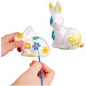 Zestaw Wielkanocny Jajka Styropianowe 9szt Figurka Zająca Farbki LEAN TOYS