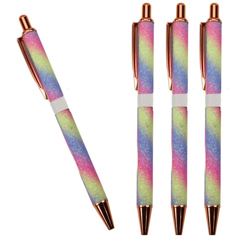 Długopis Metalowy Automatyczny Brokatowy Niebieski Tusz 1.0mm LEAN Długopis Metalowy Automatyczny Brokatowy Niebieski Tusz 1.0mm LEAN