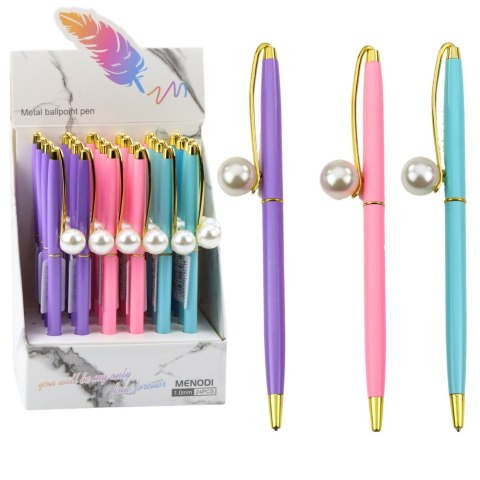 Długopis Metalowy Automatyczny Perła Niebieski Tusz 1.0mm Mix LEAN Długopis Metalowy Automatyczny Perła Niebieski Tusz 1.0mm Mix LEAN
