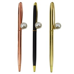 Długopis Metalowy Automatyczny Perła Niebieski Tusz 1.0mm LEAN