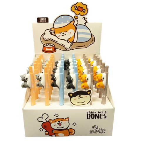Długopis Z Figurką Pieska Shiba Niebieski Tusz 0.5mm LEAN Długopis Z Figurką Pieska Shiba Niebieski Tusz 0.5mm LEAN