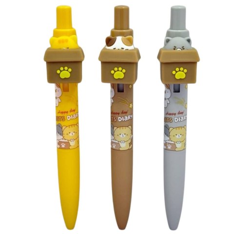 Długopis Żelowy Z Kotem W Pudełku Niebieski Tusz 0.5mm LEAN Długopis Żelowy Z Kotem W Pudełku Niebieski Tusz 0.5mm LEAN