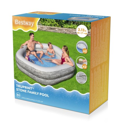 Dmuchany Basen Ogrodowy 213x 206x 53 cm Bestway 54423 Bestway Dmuchany Basen Ogrodowy 213x 206x 53 cm Bestway 54423 Bestway