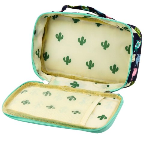 Piórnik Szkolny Organizer Kosmetyczka Dodatkowa Kieszonka Granatowy 22,5cm LEAN Piórnik Szkolny Organizer Kosmetyczka Dodatkowa Kieszonka Granatowy 22,5cm LEAN