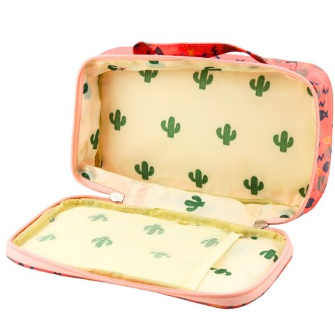 Piórnik Szkolny Organizer Kosmetyczka Dodatkowa Kieszonka Ryby Różowy 22,5cm LEAN Piórnik Szkolny Organizer Kosmetyczka Dodatkowa Kieszonka Ryby Różowy 22,5cm LEAN