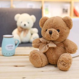 Pluszowa Maskotka Przytulanka Duży Miś Z Kokardką Brązowy 40cm LEAN Toys
