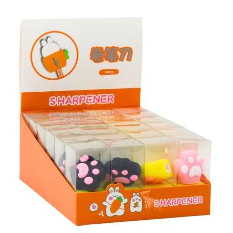 Strugaczka Temperówka Kocia Łapka Różowa Czarna Żółta 8cm LEAN Strugaczka Temperówka Kocia Łapka Różowa Czarna Żółta 8cm LEAN