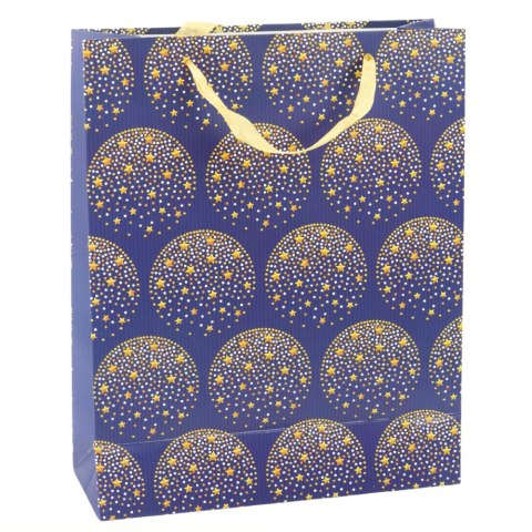 Torba Prezentowa Elegancka Złote Gwiazdki Granatowa 32 x 26 x 12 cm LEAN Torba Prezentowa Elegancka Złote Gwiazdki Granatowa 32 x 26 x 12 cm LEAN