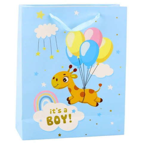 Torba Prezentowa It's A Boy Żyrafa Niebieska 32 x 26 x 10 cm LEAN Torba Prezentowa It's A Boy Żyrafa Niebieska 32 x 26 x 10 cm LEAN