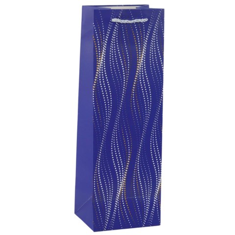 Torba Prezentowa Na Butelkę Połyskujące Fale 35 x 12 x 9 cm LEAN Torba Prezentowa Na Butelkę Połyskujące Fale 35 x 12 x 9 cm LEAN