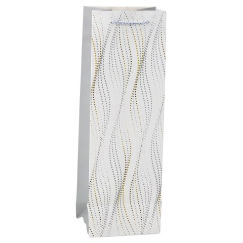 Torba Prezentowa Na Butelkę Połyskujące Fale 35 x 12 x 9 cm LEAN Torba Prezentowa Na Butelkę Połyskujące Fale 35 x 12 x 9 cm LEAN