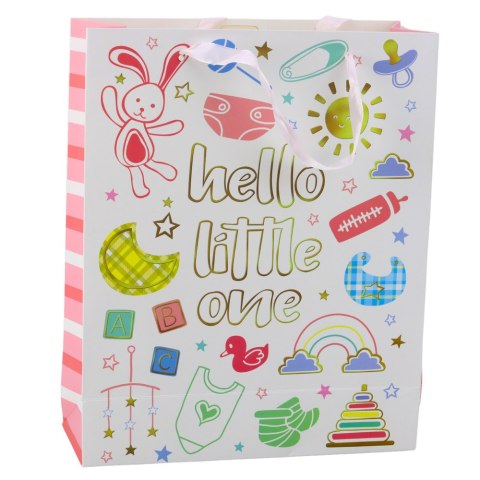 Torba Prezentowa Na Narodziny Dziecka Hello Little One 32 x 26 x 10 cm LEAN Torba Prezentowa Na Narodziny Dziecka Hello Little One 32 x 26 x 10 cm LEAN