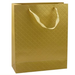 Torba Prezentowa Papierowa Złota Elegancka 32 x 26 x 12cm LEAN