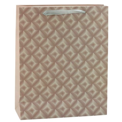 Torba Prezentowa Z Tłoczeniem Beżowa 32 x 26 x 10cm LEAN Torba Prezentowa Z Tłoczeniem Beżowa 32 x 26 x 10cm LEAN