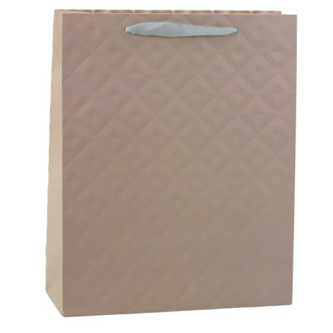 Torba Prezentowa Z Tłoczeniem Beżowa 32 x 26 x 10cm LEAN Torba Prezentowa Z Tłoczeniem Beżowa 32 x 26 x 10cm LEAN