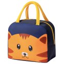 Torba Termiczna Izolacyjna Śniadaniowa Lunch Bag Kot Granatowa 23cm LEAN