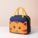 Torba Termiczna Izolacyjna Śniadaniowa Lunch Bag Kot Granatowa 23cm LEAN