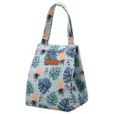Torba Termiczna Izolacyjna Śniadaniowa Lunch Bag Liście Ananasy 25cm LEAN