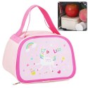 Torba Termiczna Izolacyjna Śniadaniowa Lunch Bag Różowa Jednorożec 23cm LEAN
