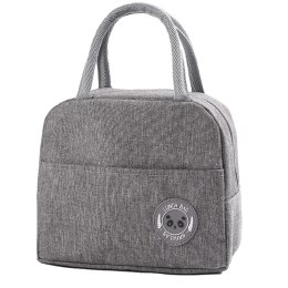Torba Termiczna Izolacyjna Śniadaniowa Lunch Bag Szara 23cm LEAN