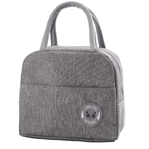 Torba Termiczna Izolacyjna Śniadaniowa Lunch Bag Szara 23cm LEAN Torba Termiczna Izolacyjna Śniadaniowa Lunch Bag Szara 23cm LEAN