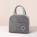 Torba Termiczna Izolacyjna Śniadaniowa Lunch Bag Szara 23cm LEAN