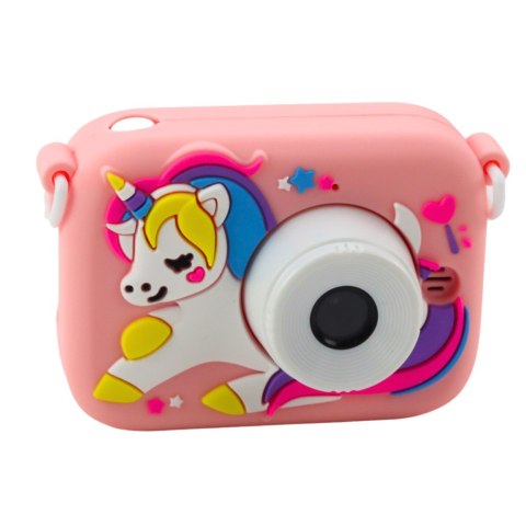 Aparat Cyfrowy Dla Dzieci Jednorożec Różowy 48Mpx HD 1080P LEAN Toys Aparat Cyfrowy Dla Dzieci Jednorożec Różowy 48Mpx HD 1080P LEAN Toys