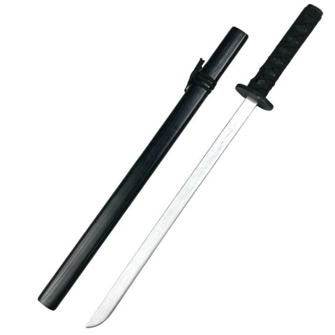 Drewniana Katana Miecz Do Zabawy Treningu Rekwizyt Czarny 70cm LEAN Toys Drewniana Katana Miecz Do Zabawy Treningu Rekwizyt Czarny 70cm LEAN Toys