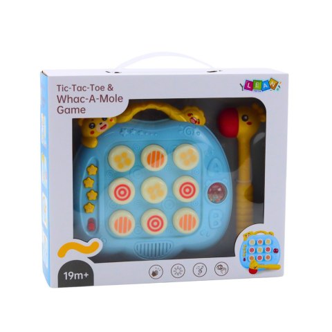 Gra Zręcznościowa Whac-A-Mole Młotek Dla Malucha Niebieska LEAN Toys Gra Zręcznościowa Whac-A-Mole Młotek Dla Malucha Niebieska LEAN Toys