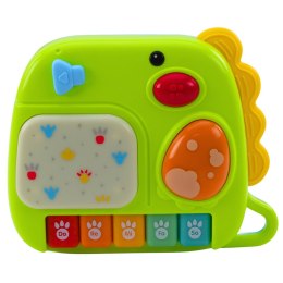 Interaktywne Pianinko Dla Malucha Dinozaur Zielony LEAN Toys