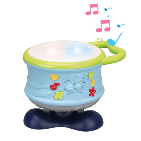 Interaktywny Bębenek Muzyczny Edukacyjny Światła Dźwięki Niebieski LEAN Toys Interaktywny Bębenek Muzyczny Edukacyjny Światła Dźwięki Niebieski LEAN Toys