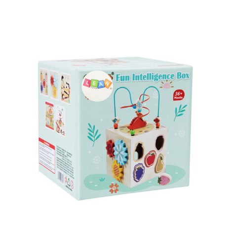 Kostka Edukacyjna Sensoryczna Sorter 5 Płaszczyzn Drewniana LEAN Toys Kostka Edukacyjna Sensoryczna Sorter 5 Płaszczyzn Drewniana LEAN Toys