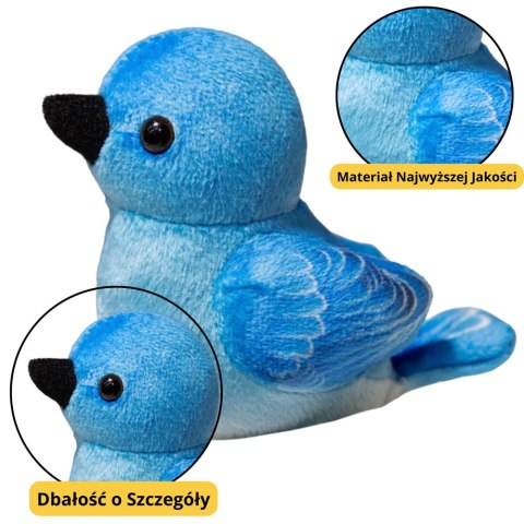 Mały Pluszowy Ptak Niebieski Sikorka Szczygieł 10cm LEAN TOYS Mały Pluszowy Ptak Niebieski Sikorka Szczygieł 10cm LEAN TOYS