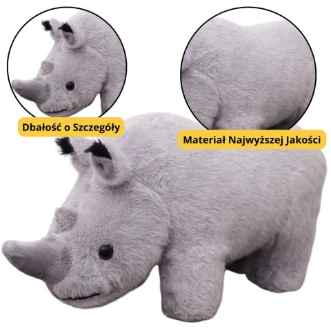 Maskotka Pluszowa Nosorożec Pluszak Przytulanka Szary 30cm LEAN Toys Maskotka Pluszowa Nosorożec Pluszak Przytulanka Szary 30cm LEAN Toys