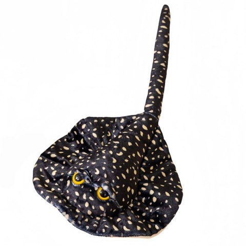 Maskotka Pluszowa Płaszczka Przytulanka Czarna W Kropki 50cm LEAN Toys Maskotka Pluszowa Płaszczka Przytulanka Czarna W Kropki 50cm LEAN Toys