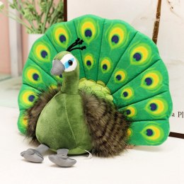 Maskotka Pluszowa Przytulanka Elegancki Paw Zielony 30cm LEAN Toys