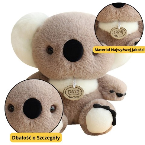 Maskotka Pluszowa Przytulanka Miś Koala Szary 23cm LEAN Toys Maskotka Pluszowa Przytulanka Miś Koala Szary 23cm LEAN Toys