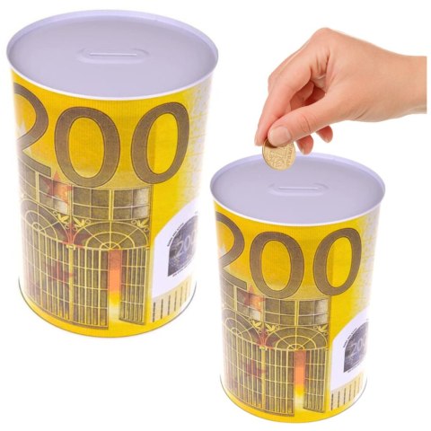 Metalowa Skarbonka Puszka Banknot 200 Euro 16,5 x 12cm LEAN