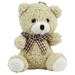 Miś Pluszowy Brelok Zawieszka Ozdoba Beżowy 8cm LEAN TOYS