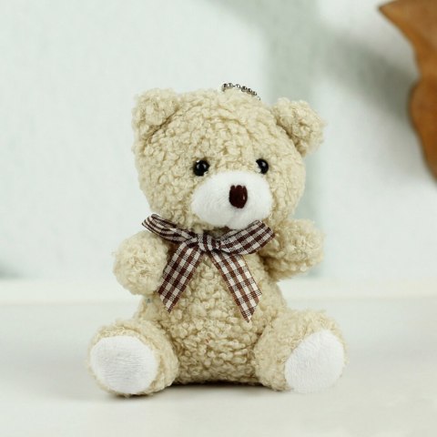 Miś Pluszowy Brelok Zawieszka Ozdoba Beżowy 8cm LEAN TOYS Miś Pluszowy Brelok Zawieszka Ozdoba Beżowy 8cm LEAN TOYS