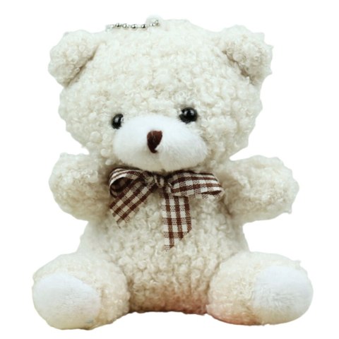Miś Pluszowy Brelok Zawieszka Ozdoba Biały 8cm LEAN Toys